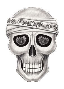 Art Skull Day Of The Dead. Stock Photos Art Skull Day Of The Dead. Stock Photos