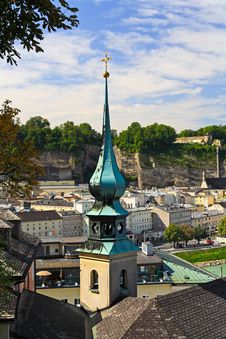 The Aerial View Of Salzburg City, Austria Royalty Free Stock Photography The Aerial View Of Salzburg City, Austria Royalty Free Stock Photography
