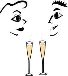 Celebrating Couple Royalty Free Stock Photography Celebrating Couple Royalty Free Stock Photography