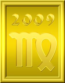Virgo Gold Royalty Free Stock Photo