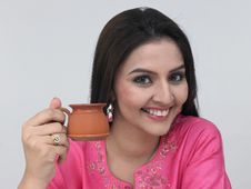 Asian Woman Drinking Tea Royalty Free Stock Images Asian Woman Drinking Tea Royalty Free Stock Images