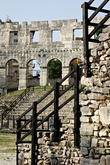 Pula Amphitheater Royalty Free Stock Photography Pula Amphitheater Royalty Free Stock Photography