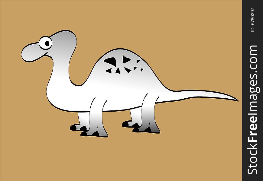 A cute dinosaur isolated on gray background