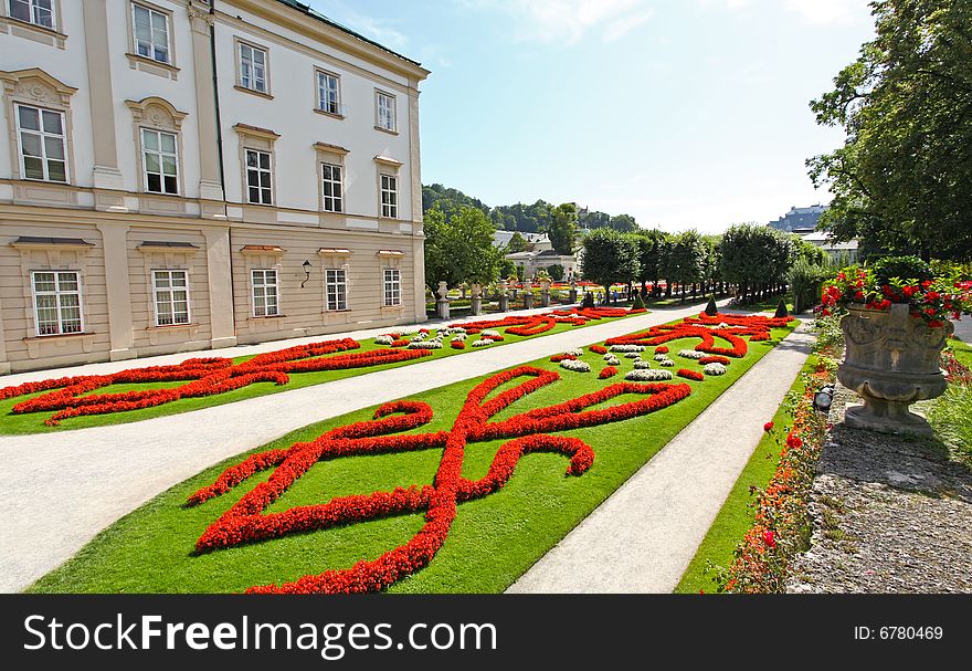 Mirabell palace and garden in Salzburg