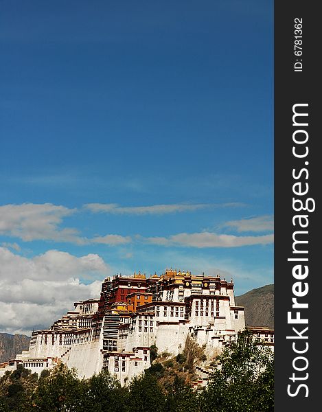 The Potala Palace of Lhasa,Tibet. The Potala Palace of Lhasa,Tibet