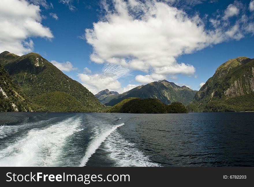 New Zealand landscape. Doubtful Sound