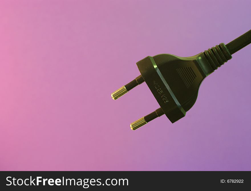 An electricity fuse adaptor in a simple green background. An electricity fuse adaptor in a simple green background