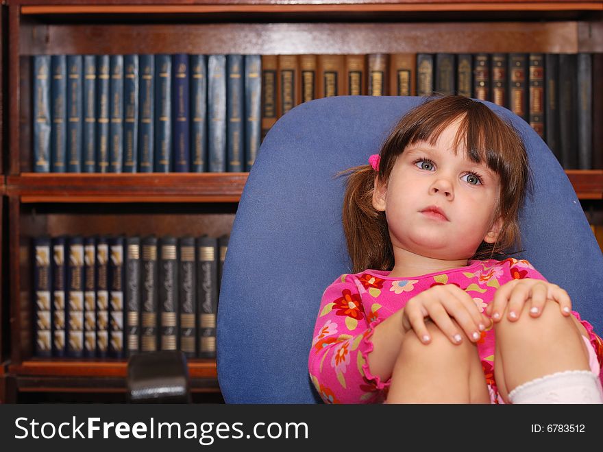 Thoughtful little girl