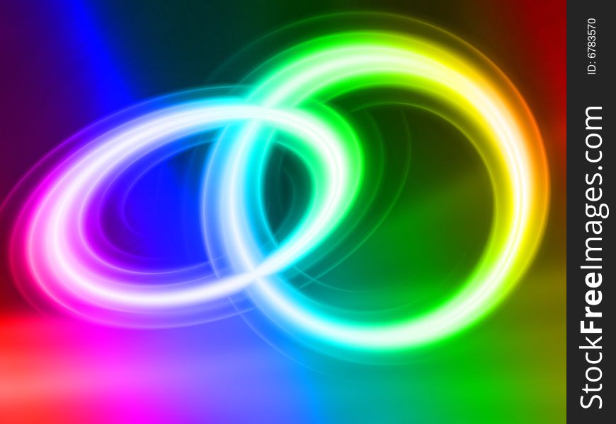 Fancy colorful light and rings background. Fancy colorful light and rings background.