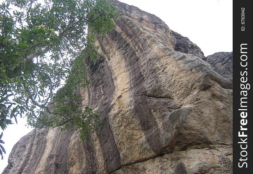 Cobra Rock. this rock is at a ancient budhist temple in sri lanka. this is like a head of a cobra