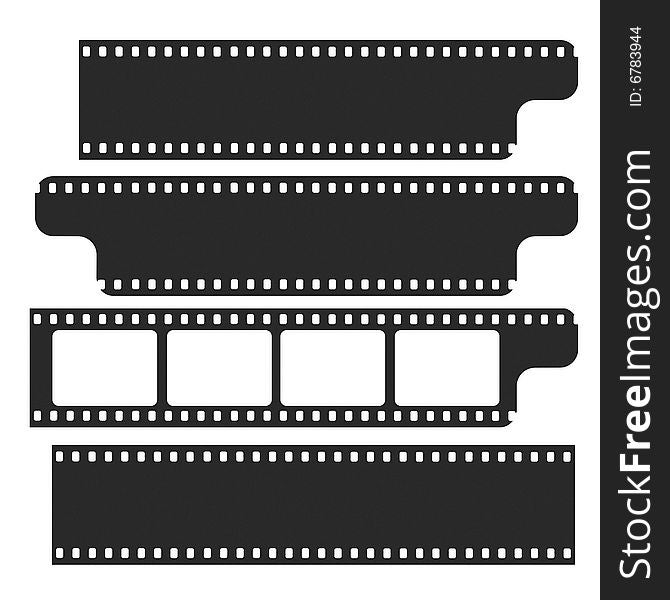 35mm filmstrip. High detailed  drawing. 35mm filmstrip. High detailed  drawing.