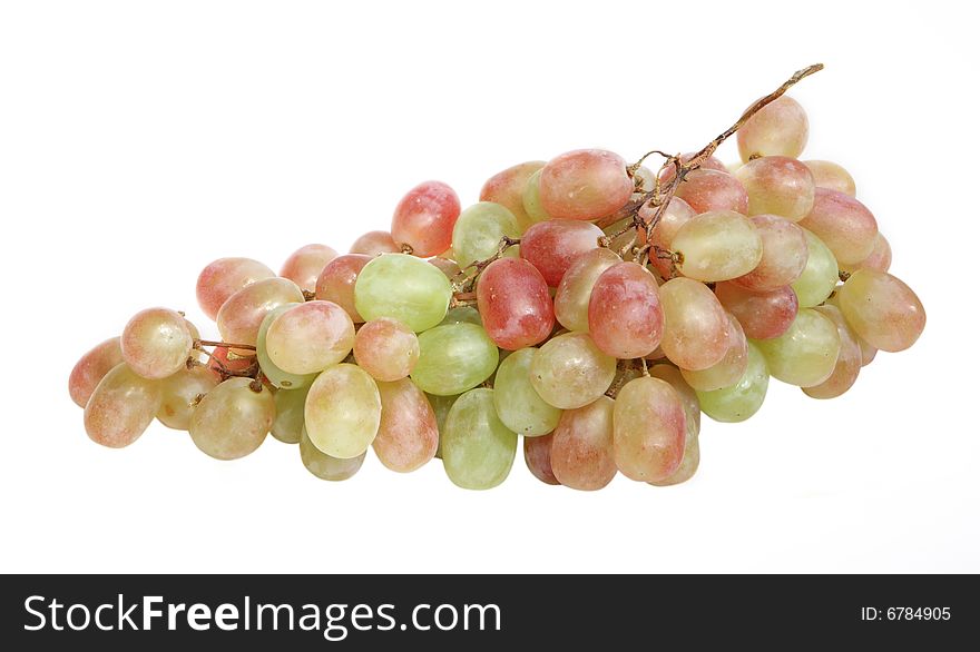 Grape cluster isolated on white