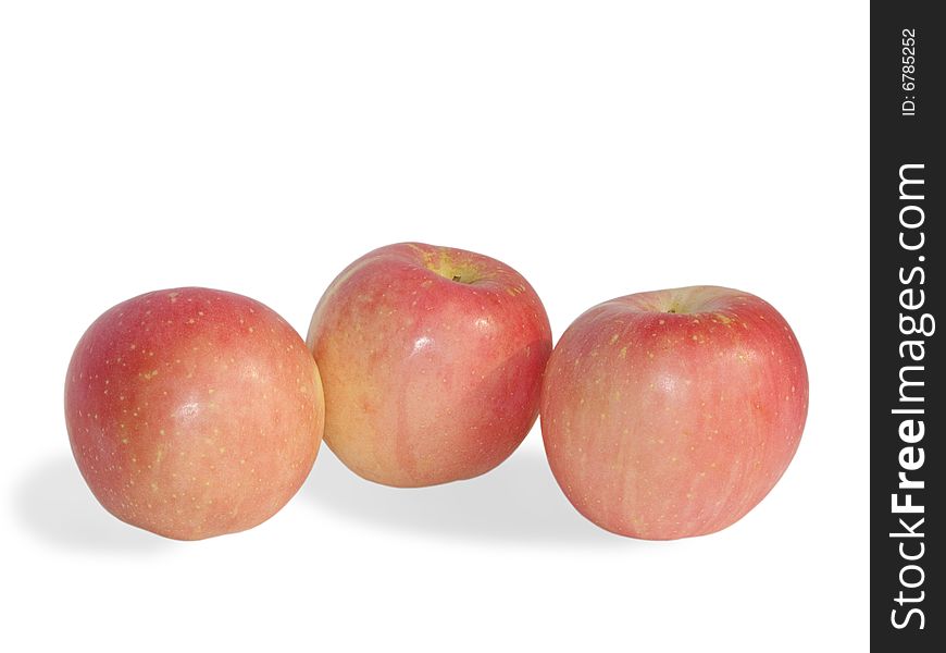 Ripe apples isolated on a white background