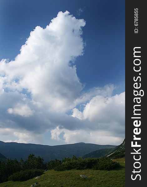 Clouds upon Rila in Bulgaria