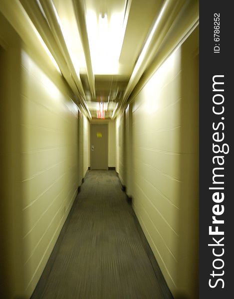 Motion blur of a corridor