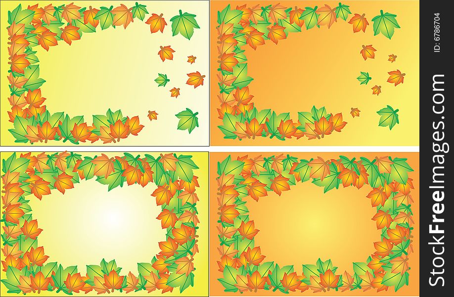 Autumn floral background, a lot of leaves