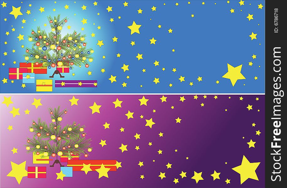 Christmas background card, vector illustration