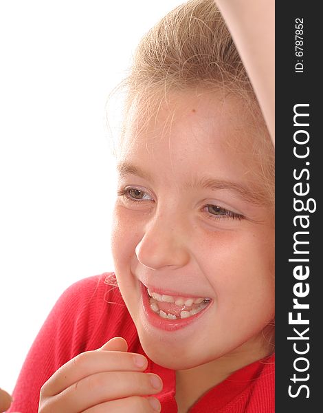 Shot of a beautiful little girl laughing