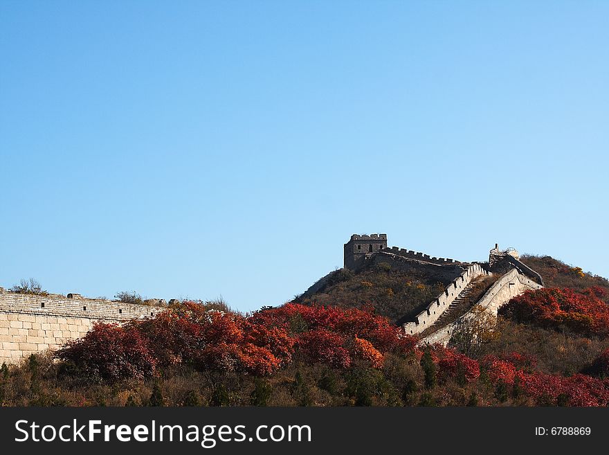 The Great Wall in china,taken  autumn in Beijing