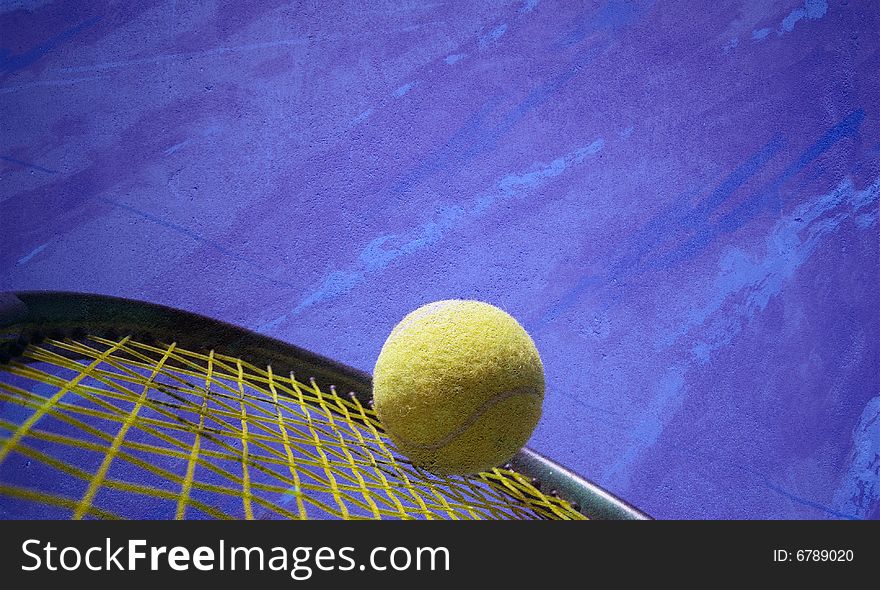 Tennis Action - Tennis Ball and Racket. Tennis Memory from My Sport