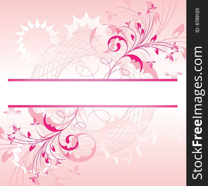 Floral background with a frame for a text. Please see some similar pictures from my portfolio. Additional format: EPS-8. Floral background with a frame for a text. Please see some similar pictures from my portfolio. Additional format: EPS-8