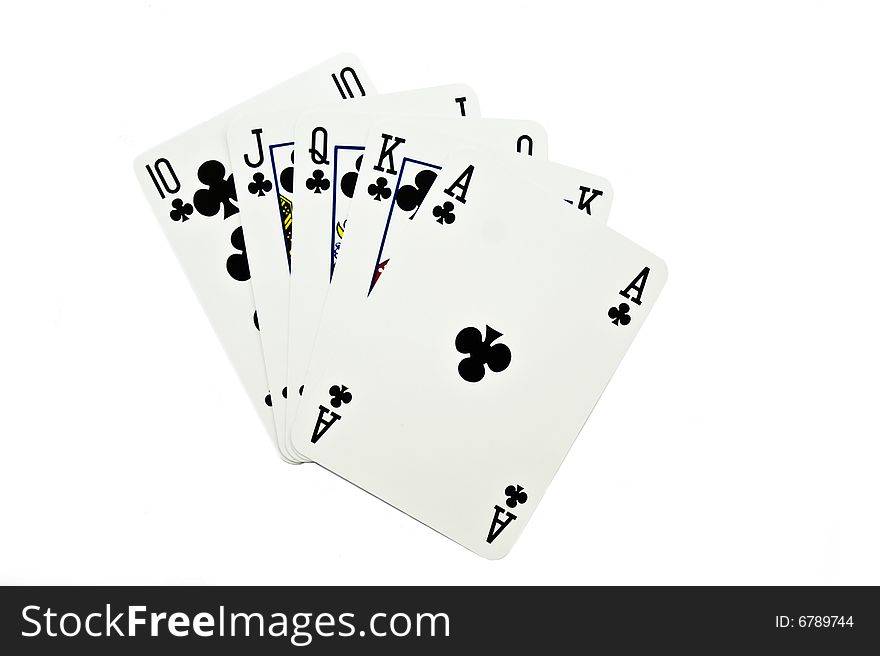 Playing cards isolated on a white background. Playing cards isolated on a white background
