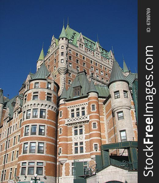 A beautiful architectural building in quebec city. A beautiful architectural building in quebec city