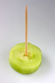 Toothpick On The Cucumber Royalty Free Stock Images Toothpick On The Cucumber Royalty Free Stock Images