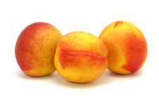 Three Nectarines Isolated Stock Photo Three Nectarines Isolated Stock Photo
