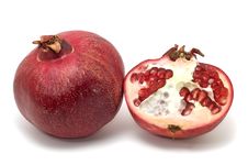 Pomegranate Isolated On White Stock Image Pomegranate Isolated On White Stock Image