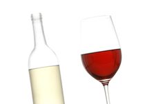 Two WIne Bottles Stock Photos Two WIne Bottles Stock Photos