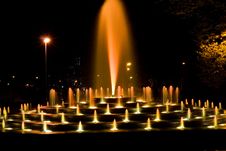 Illuminated Fountain Royalty Free Stock Photography Illuminated Fountain Royalty Free Stock Photography
