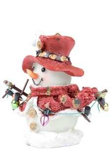 Decorative Figure Of A Snowman Royalty Free Stock Image Decorative Figure Of A Snowman Royalty Free Stock Image