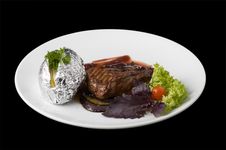 Cooked Beefsteak Stock Images