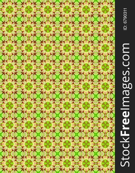 Retro pattern with abstract orange, yellow and green shapes. Retro pattern with abstract orange, yellow and green shapes