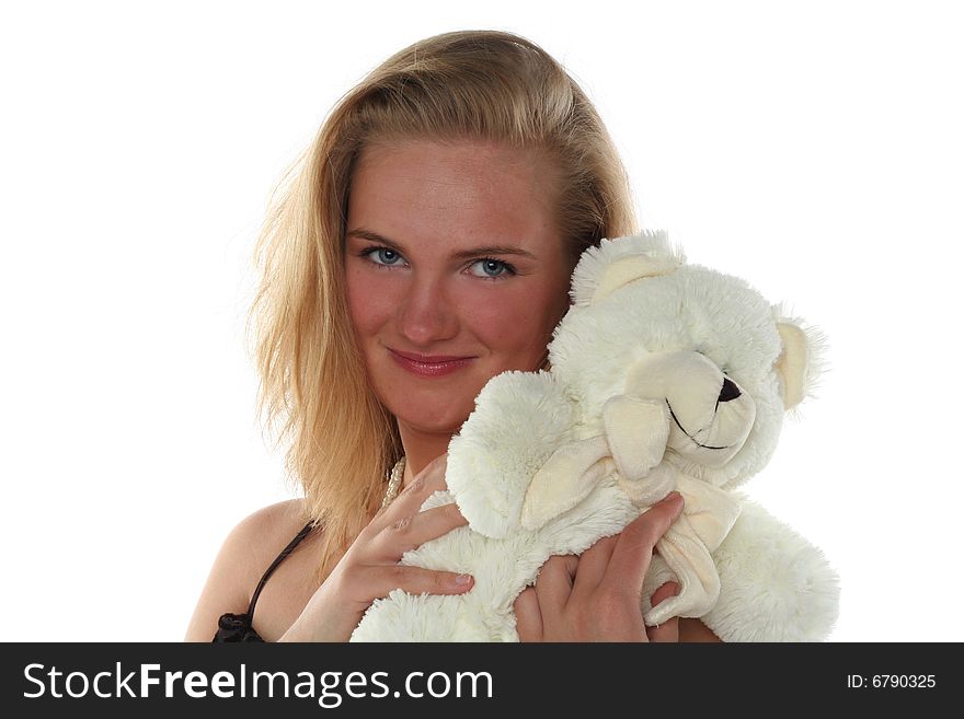 Woman And Teddy Bear
