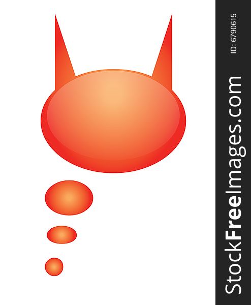 Devil Speech Bubble - Vector