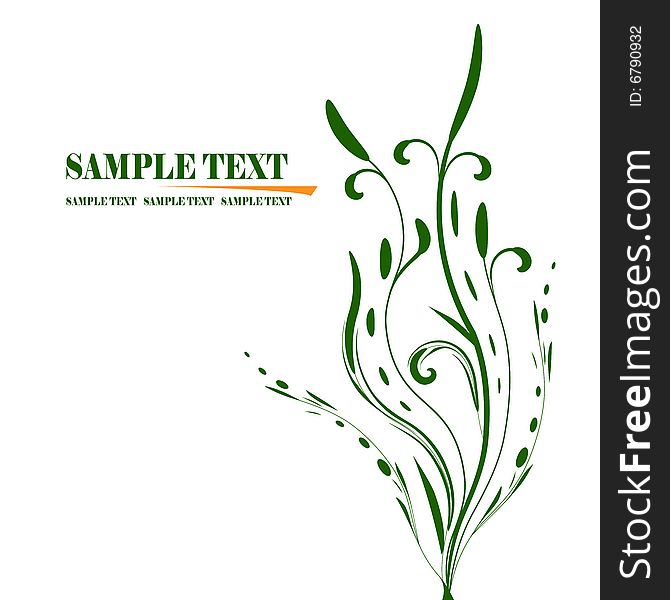 Green and white floral banner vector