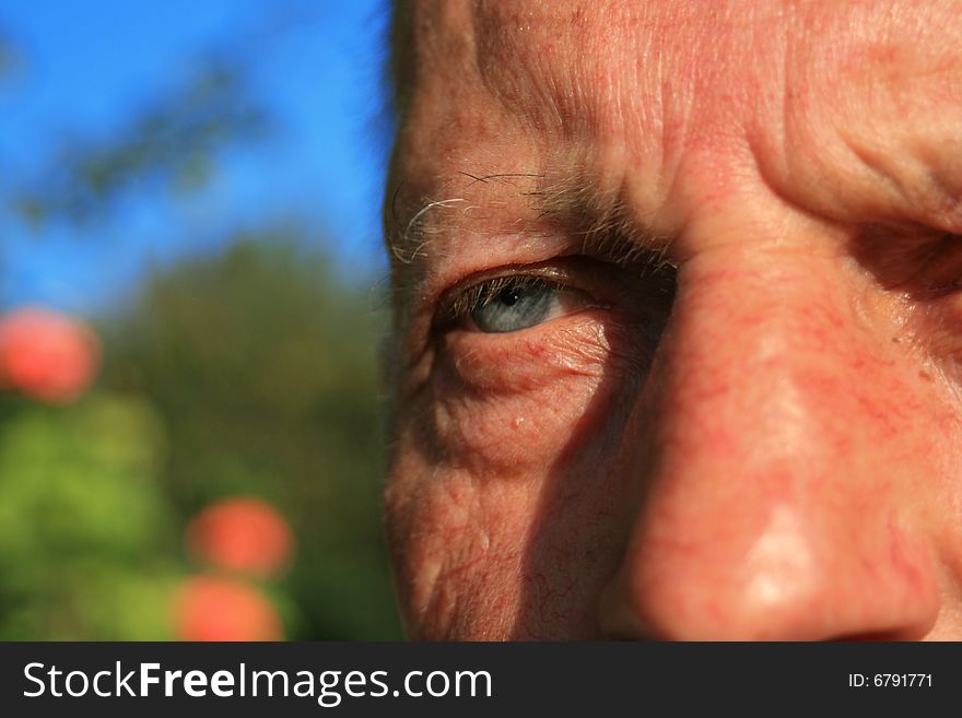 Close up portrait of old man. Close up portrait of old man