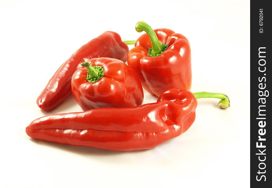 Chilis And Peppers, Isolated