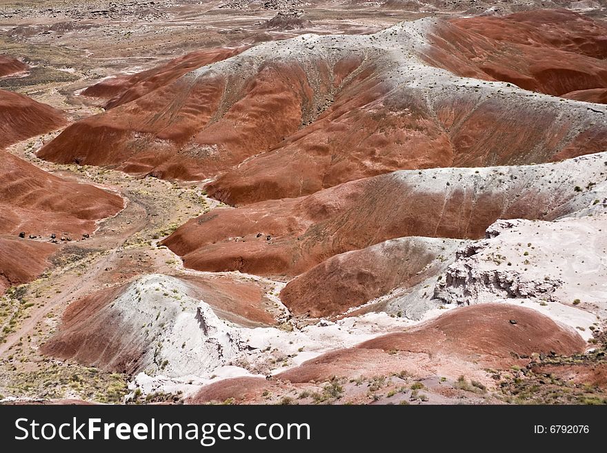 Red Badlands Hills in Arizona.