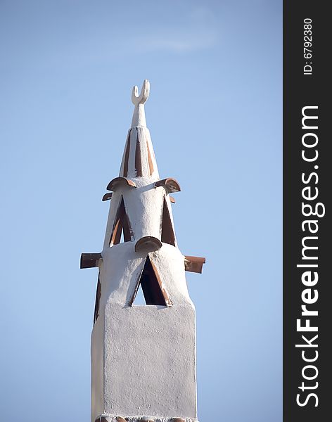 Architecture detail from Turkey.This type of chimneys are very famous in Mugla Province, west of Turkey. Architecture detail from Turkey.This type of chimneys are very famous in Mugla Province, west of Turkey.