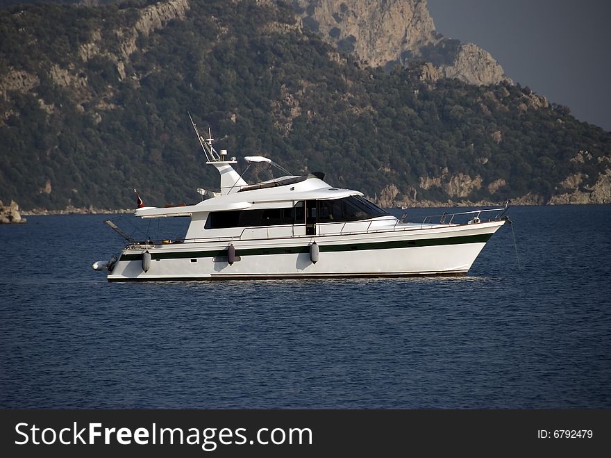 A Motorboat in Marmaris, Turkey. A Motorboat in Marmaris, Turkey