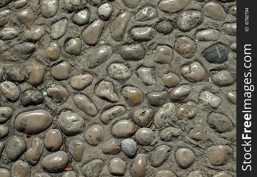 Texture, stones of the road