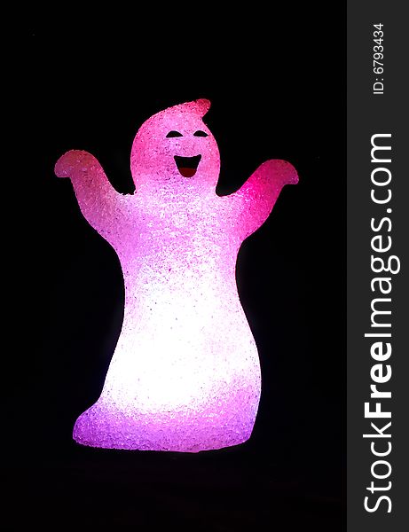 Pink glowing ghost is nice home decor for Halloween party. Pink glowing ghost is nice home decor for Halloween party.