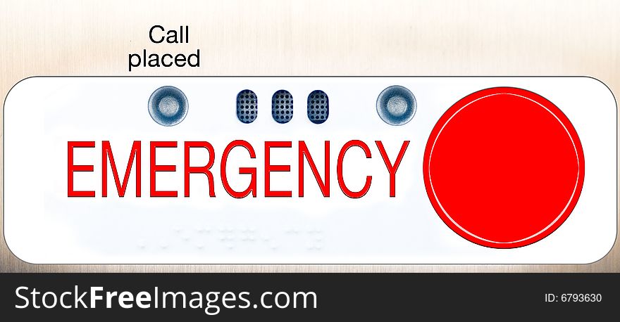 Emergency security switch and call button on chrome plate