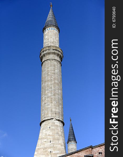 Hagia Sophia is a former patriarchal basilica, later a mosque, now a museum in Istanbul, Turkey. Famous in particular for its massive dome, it is considered the epitome of Byzantine architecture.