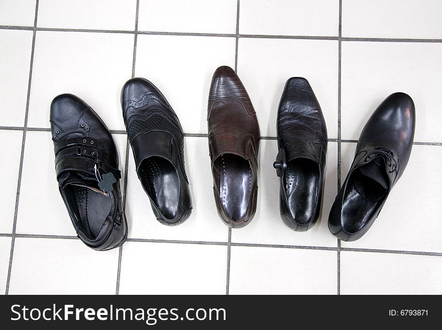 Man Shoes In Shop