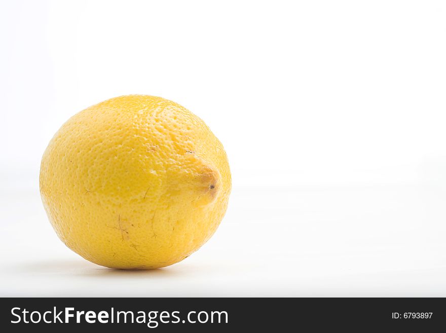 Fresh lemon natural isolated on a white background