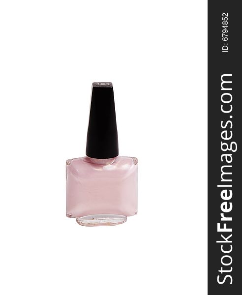 Nail polish isolated on white background